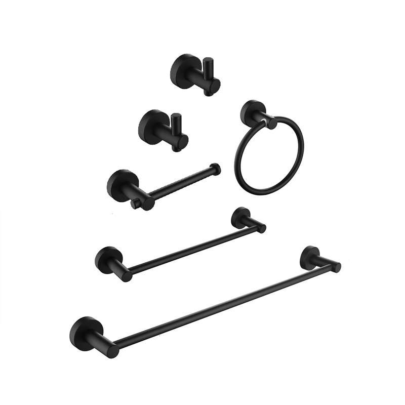 6 - Piece Bathroom Hardware Set, Black