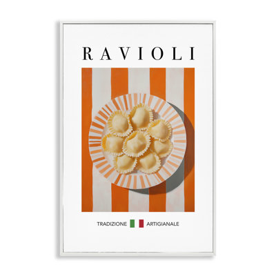 Traditional Ravioli Pasta Framed Giclee, design by Andreas Magnusson