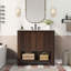 Meuble-lavabo moderne avec rangement spacieux et design élégant-113754307