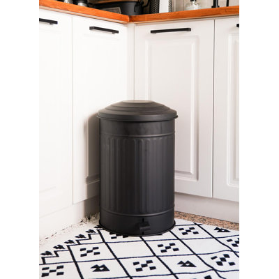 Ava-Mai Steel Step On Kitchen Trash Can