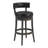 Arvizu Onyx and Faux Leather and Solid Wood Low Back Swivel Bar Chair-420987905-426715006