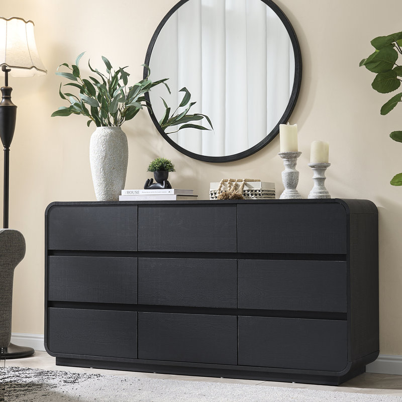 Commode de ferme noire 57 po, commode, Noir