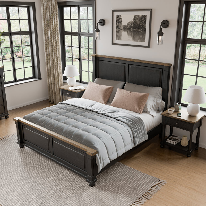 Fontevraud Bedroom Set, 3 Pcs: Bed, 2 Nightstands, Queen