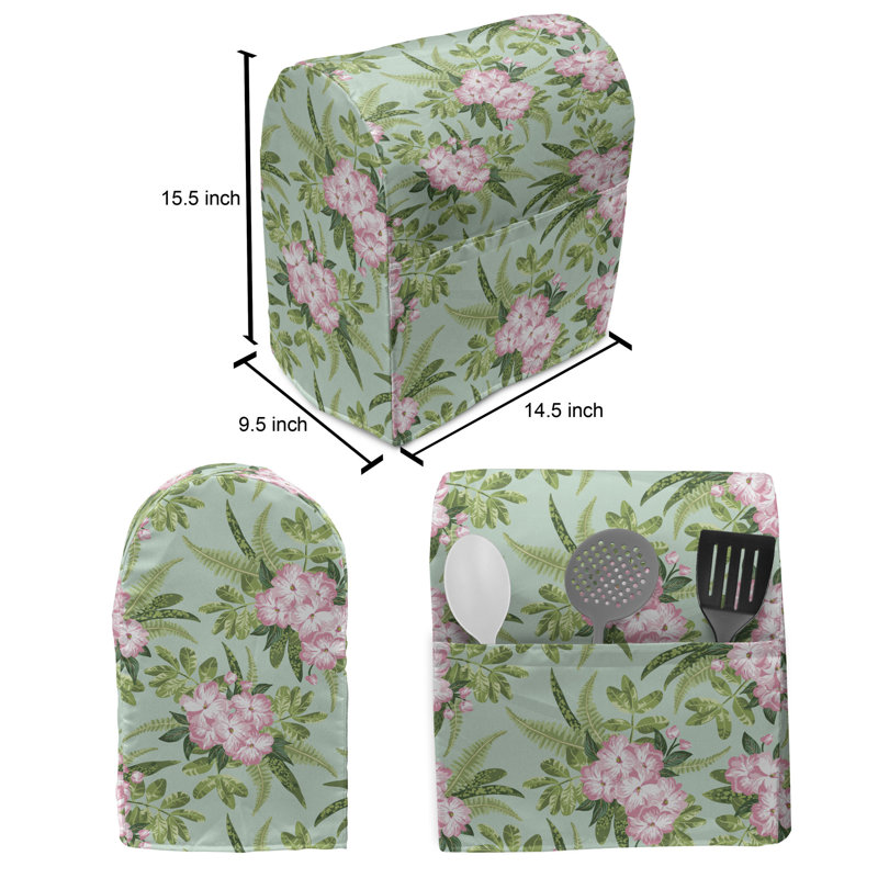 Housse pour batteur sur socle East Olive Home vert olive / rose écume de mer