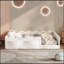 Lit double tapissier sur pied-133357957