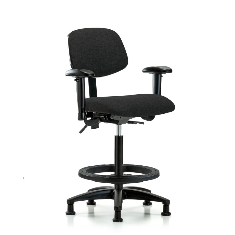 Chaise de dessin Ziggy, Noir, Roulettes, Non inclus
