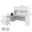 Ensemble de bureau d'ordinateur en L 4 pièces avec rehausse Office 500-83614640