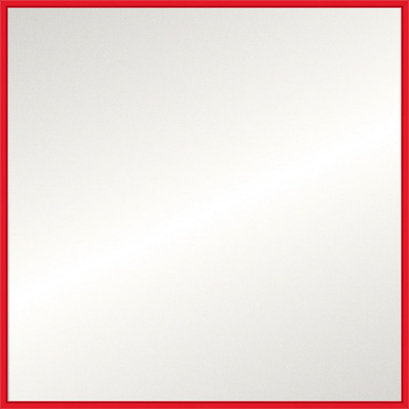 High Gloss Signature Mirror, Red, Non-Beveled