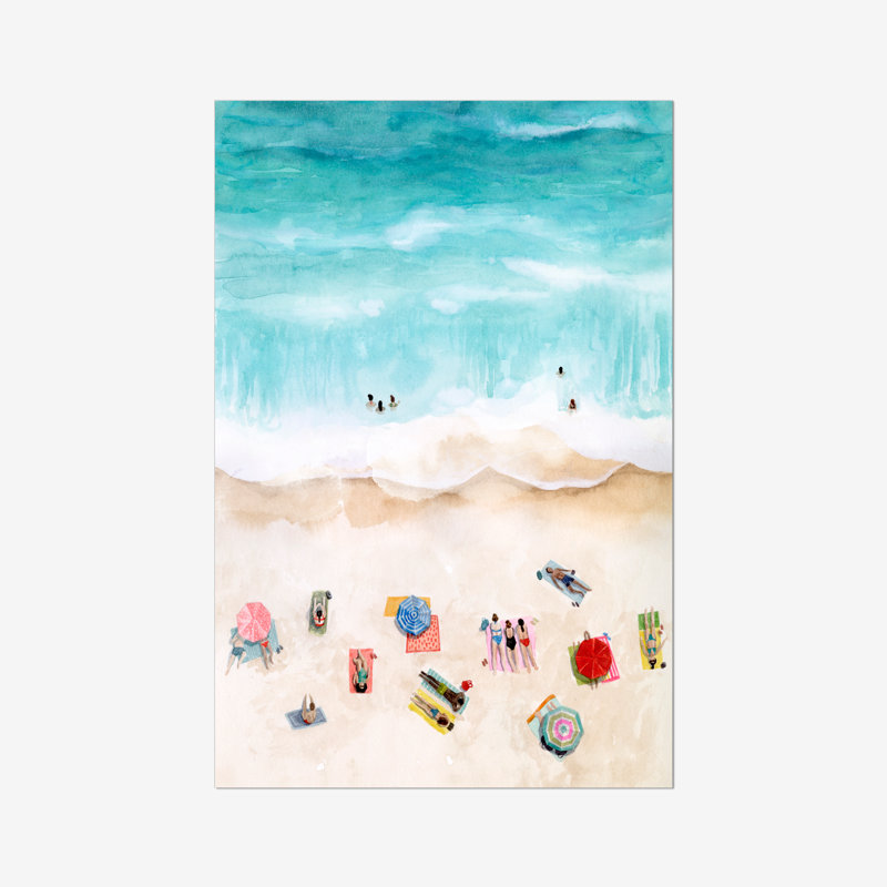 Beach Week I by Grace Popp - Painting, Paper Print, 46cm H x 30cm W