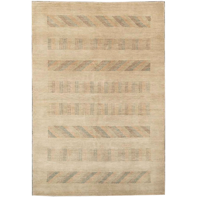 Tapis beige noué à la main de haute qualité