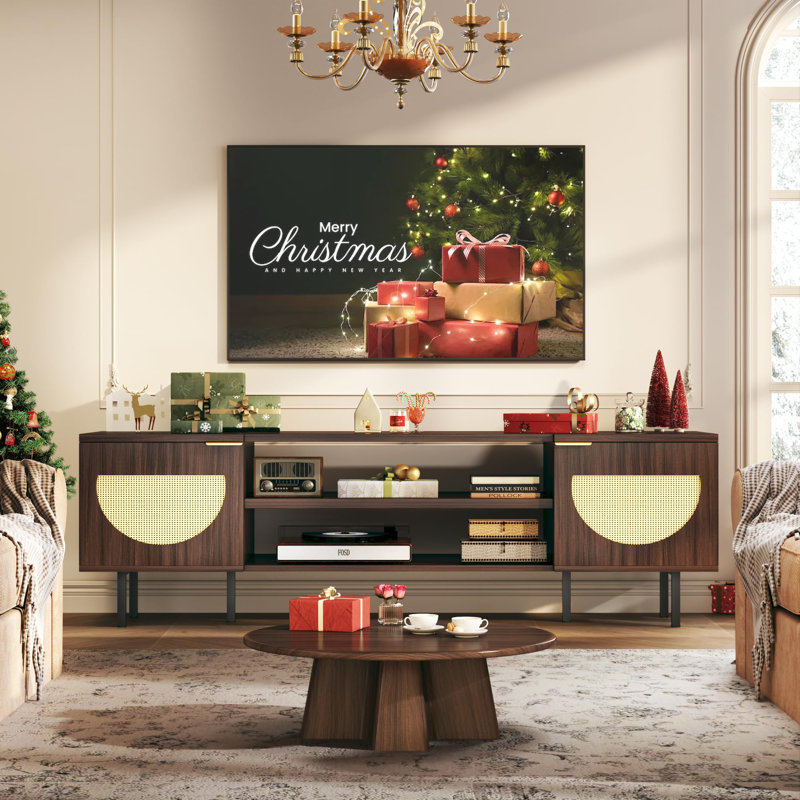 TV Stand with Storage for 55/60/65 inch TV Modern Entertainment Center
