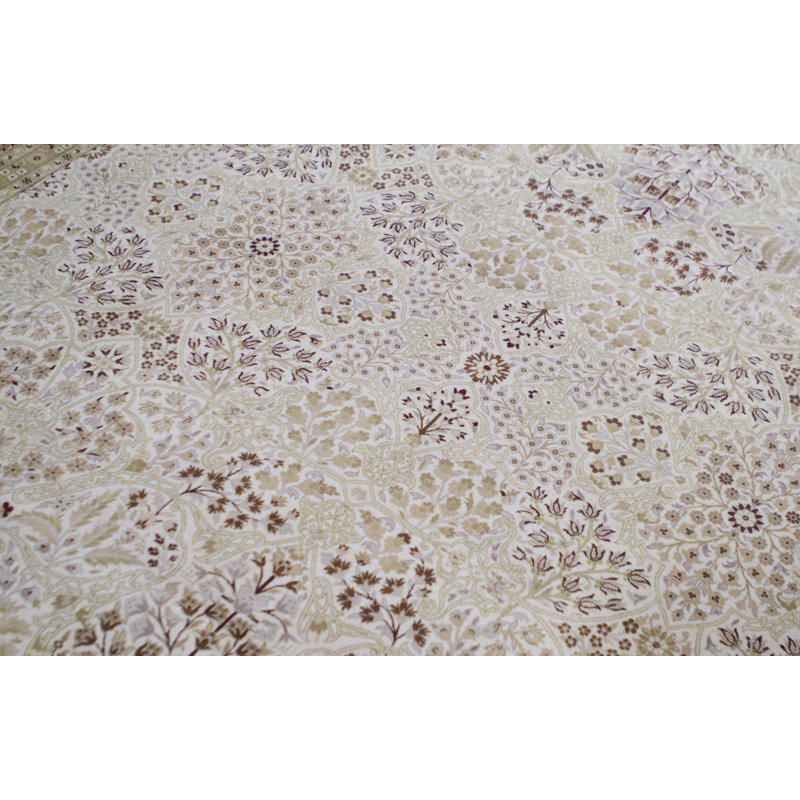 Hand-Knotted High-Quality Cream Area Rug