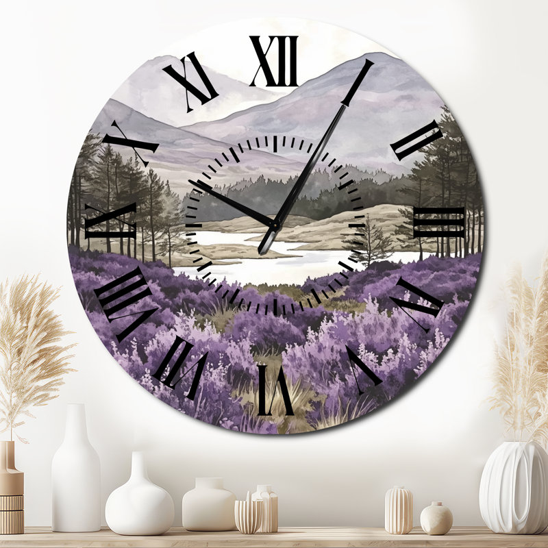 Horloge murale Highlands of Heather and Mist, Surdimensionné