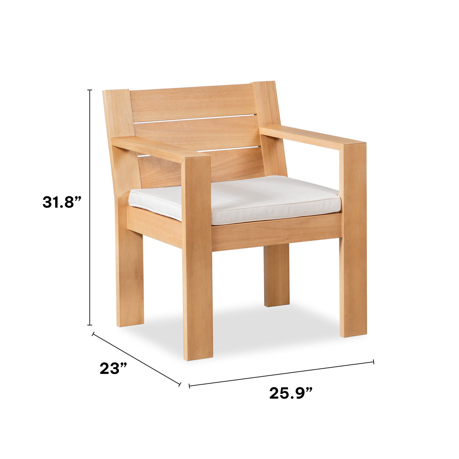 Callen Eucalyptus Patio Armchair