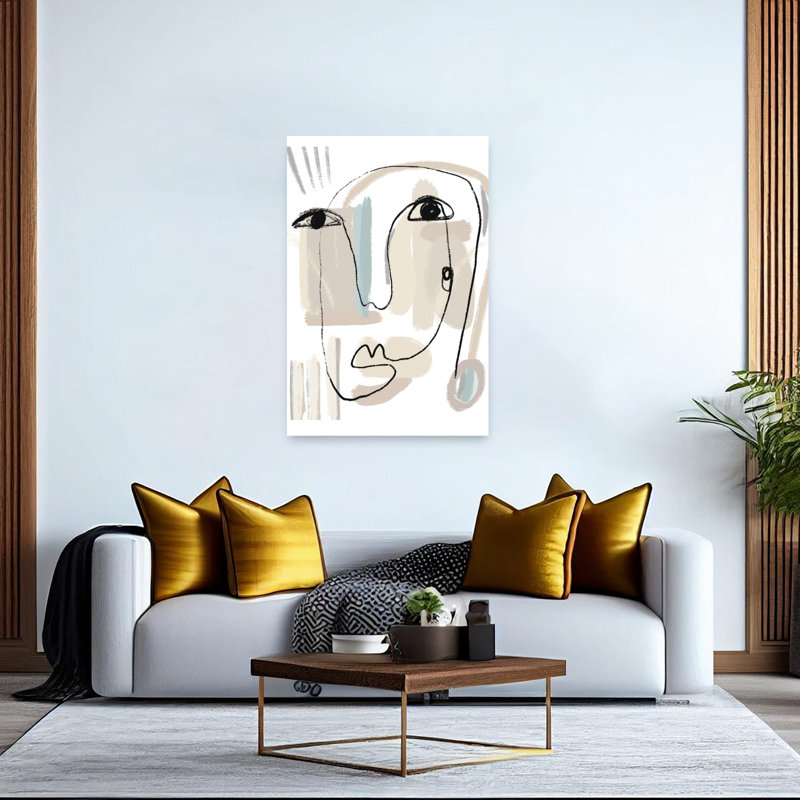 Art mural abstrait contemporain contemporain, 60" H x 40" W