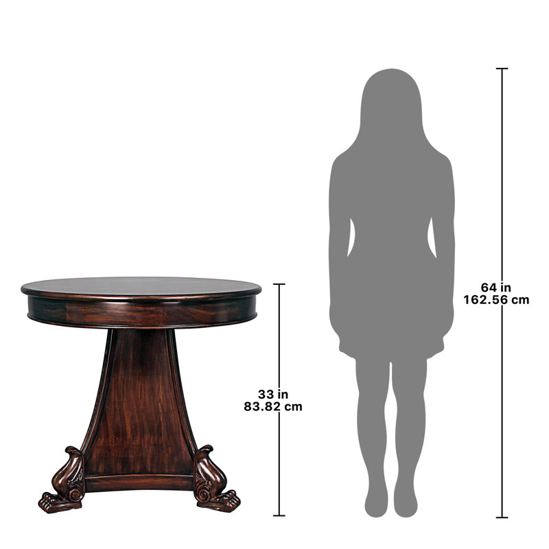 Table de bout à piédestal en bois massif Lafayette Gueridon