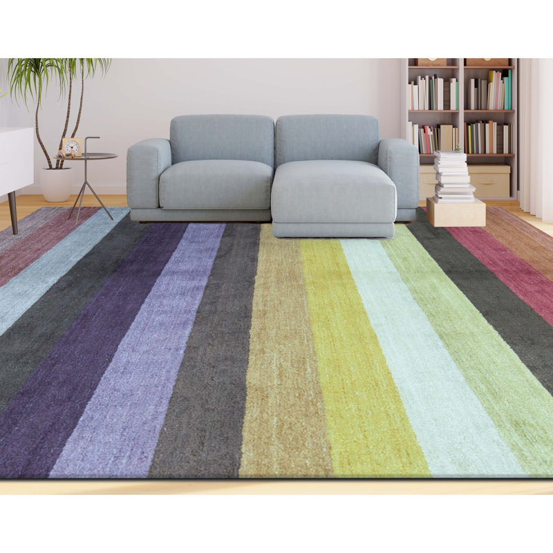 Striped Area Rug in Multicolor