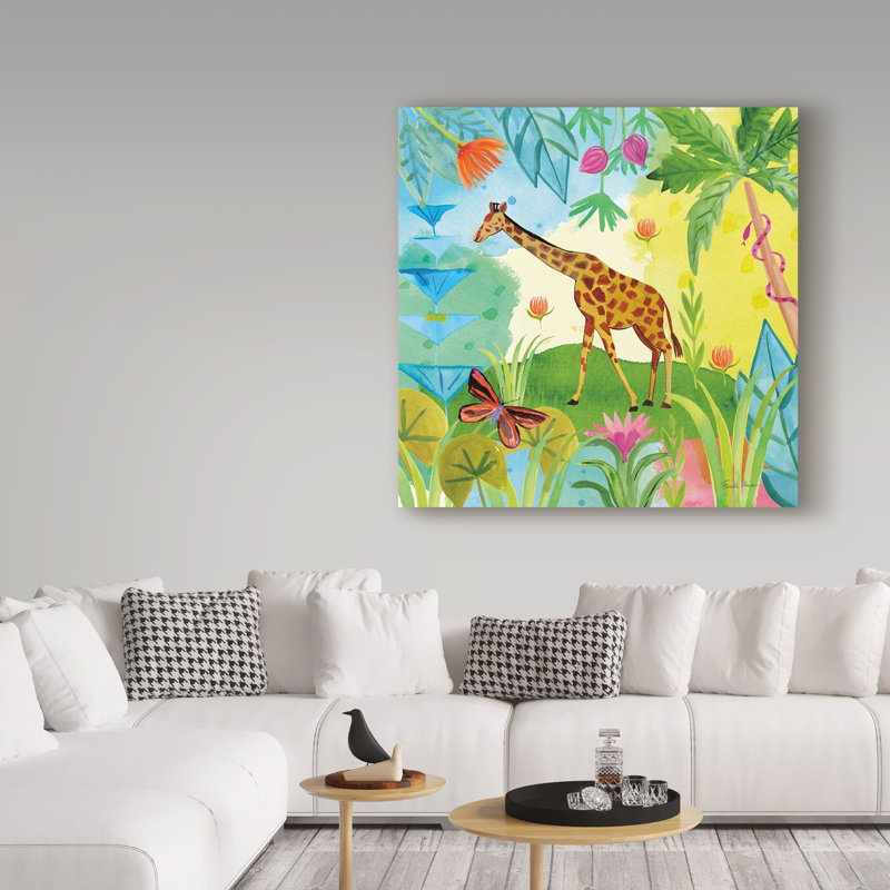 « the big jungle iv », art sur toile, H 14 po x l 14 po x P 2 po