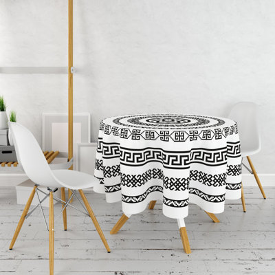Elegant Round Tablecloth, 100% Polyester, 63.0 inches Diameter | 3D Printed Design, Machine Washable at 86°F | Perfect for Dining Room, Weddings & Special Occasions, Durable and Stylish Decoration