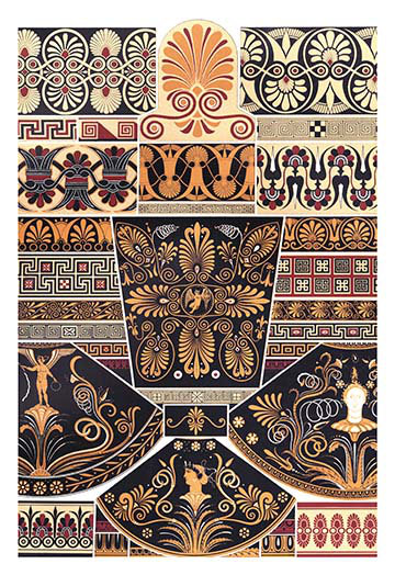 « grec design » par auguste racinet, impression