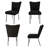 Bourke Modern Kitchen Dining Set, Extendable Dining Table With Upholstered Dining Chairs(1 Table 6 Chairs)-126089439-126089437-126089442