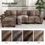 Fauteuil à assise profonde avec coussin décoratif-524532114