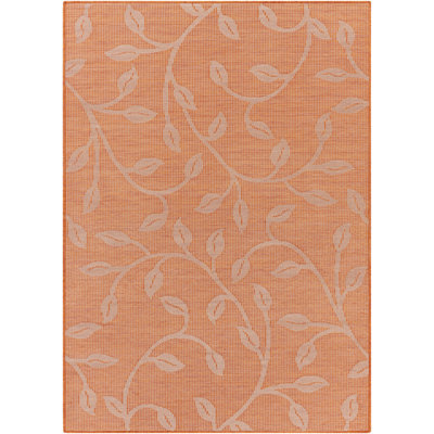 Tapis orange à motif floral Brimberry