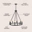 Lustre de style bougie Batuhan-169680765