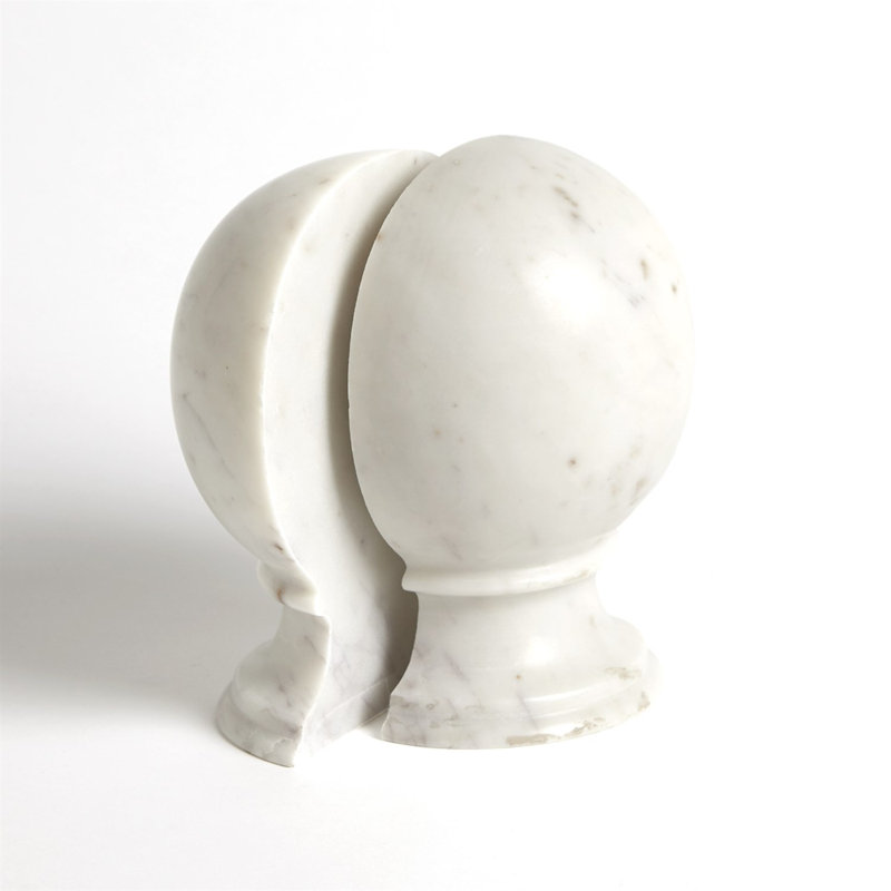 Marble Sphere Book Ends