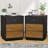 Mid-Century Modern Fluted Nightstand with 3 Drawers-883297805-874893282