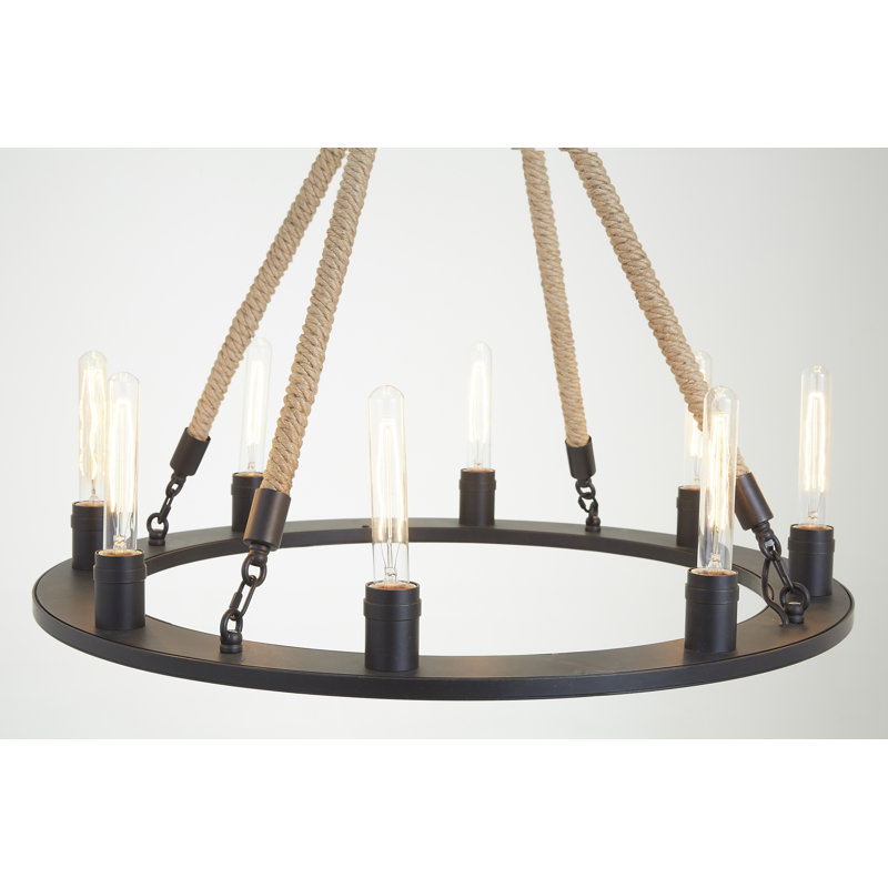 Best 8 - Light Wagon Wheel Chandelier
