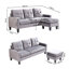 Ollice 3 Seater Velvet Sofa & Chaise-463028570