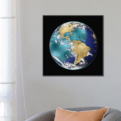 Impression d’art graphique sur toile « World Turning VI »