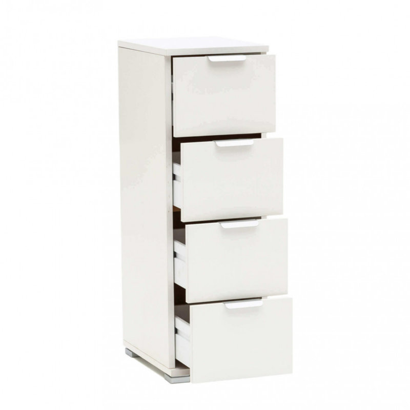Lainez 60cm W 4 - Drawer Chest of Drawers, White