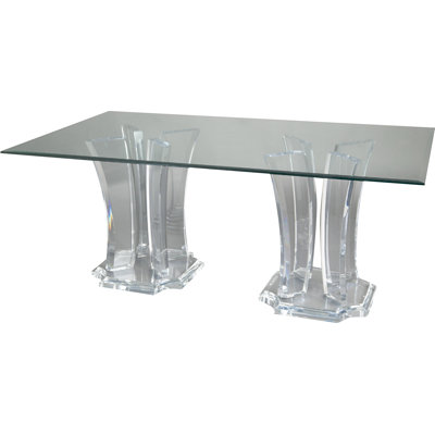 Milano Glass Top Dining Table