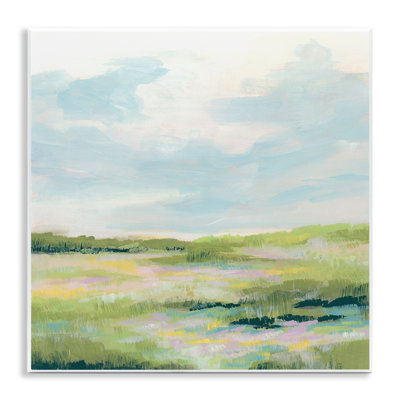 "Pastel Meadow Landscape", art mural par June Erica Vess
