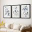 Harlequin Botanical I - Toile tendue avec châssis sur mesure - 3 pièces-416042717-416042707