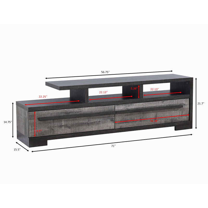 Meuble télé 1Pc, Noir / blanc