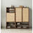 Large-capacity solid black walnut rattan shoe cabinet