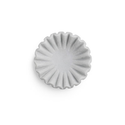 Montana White Marble Ruffled Bowl Xtra Sm