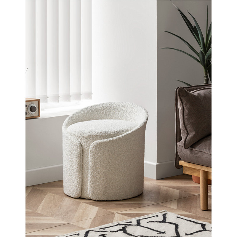 Solid + Manufactured Wood Accent Stool
