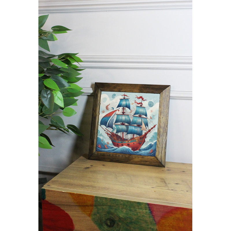 Peinture décorative encadrée, H 6,1 po x l 6,1 po