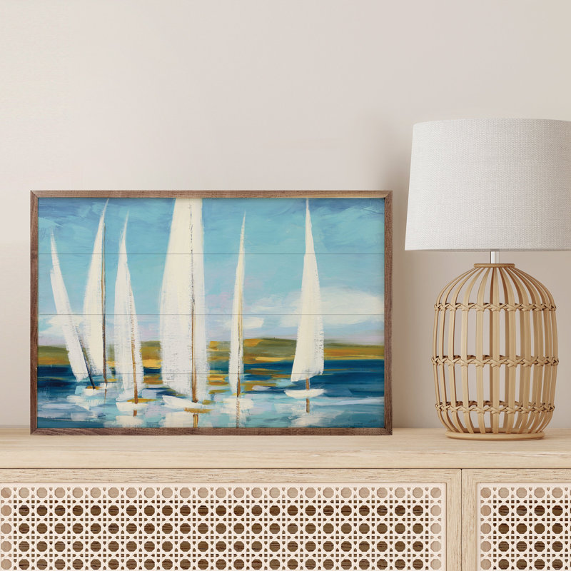 Horizon, voilier par Julia Purinton, H 16 po x l 24 po