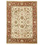 Hand Knotted Wool Area Rug in Ivory And Red
