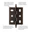 Charnières à mortaise encastrées / encastrées sans cadre - bronze Wellington - charnières de porte d'armoire (ensemble de 2)-30740176-125401128