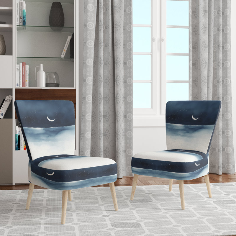 Chaise d'appoint Moon - chaise d'appoint Horizon I de Blue Night, Chaise d'appoint sans accoudoirs