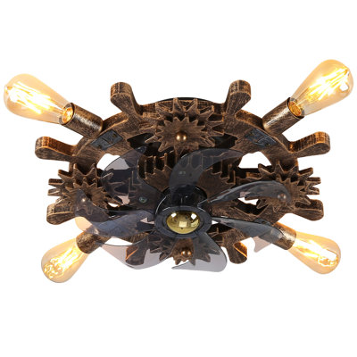 Ventilateur de plafond 19,6 po avec ensemble d'éclairage Karnisha