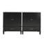 Ensemble de meuble-lavabo 60 po avec lavabo double 60 po, 2 armoires avec porte, 2 tiroirs, noir