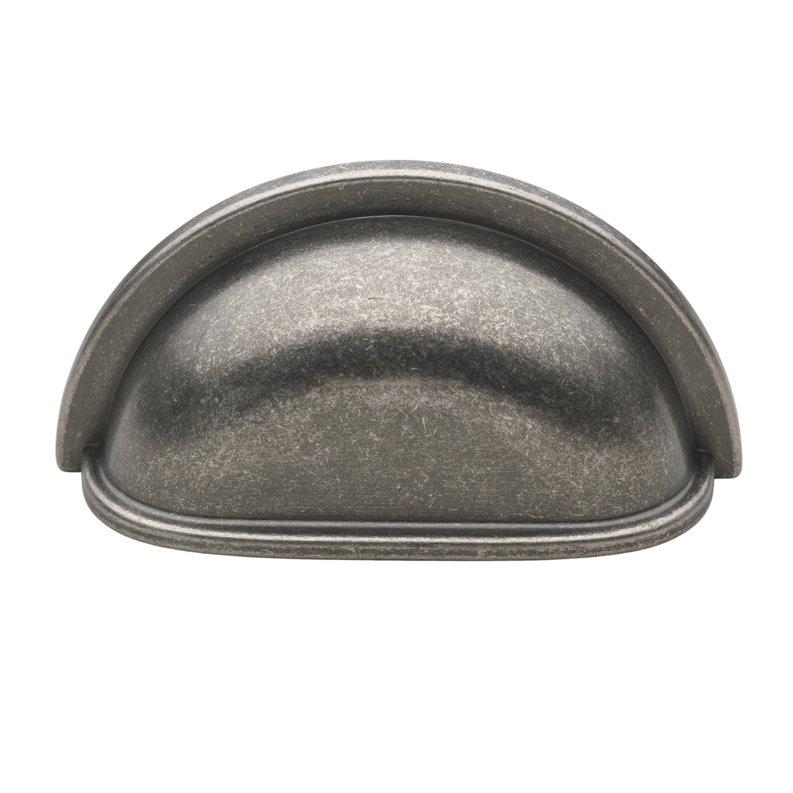 Classic 3" Cup Bin Cabinet Pull, Weathered Nickel