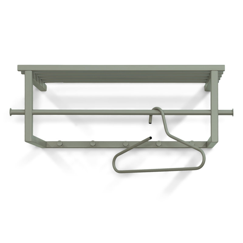 5 - Hook Wall Mounted Coat Rack, Dusty Green
